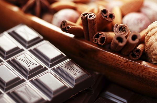 chocolate with delicacies